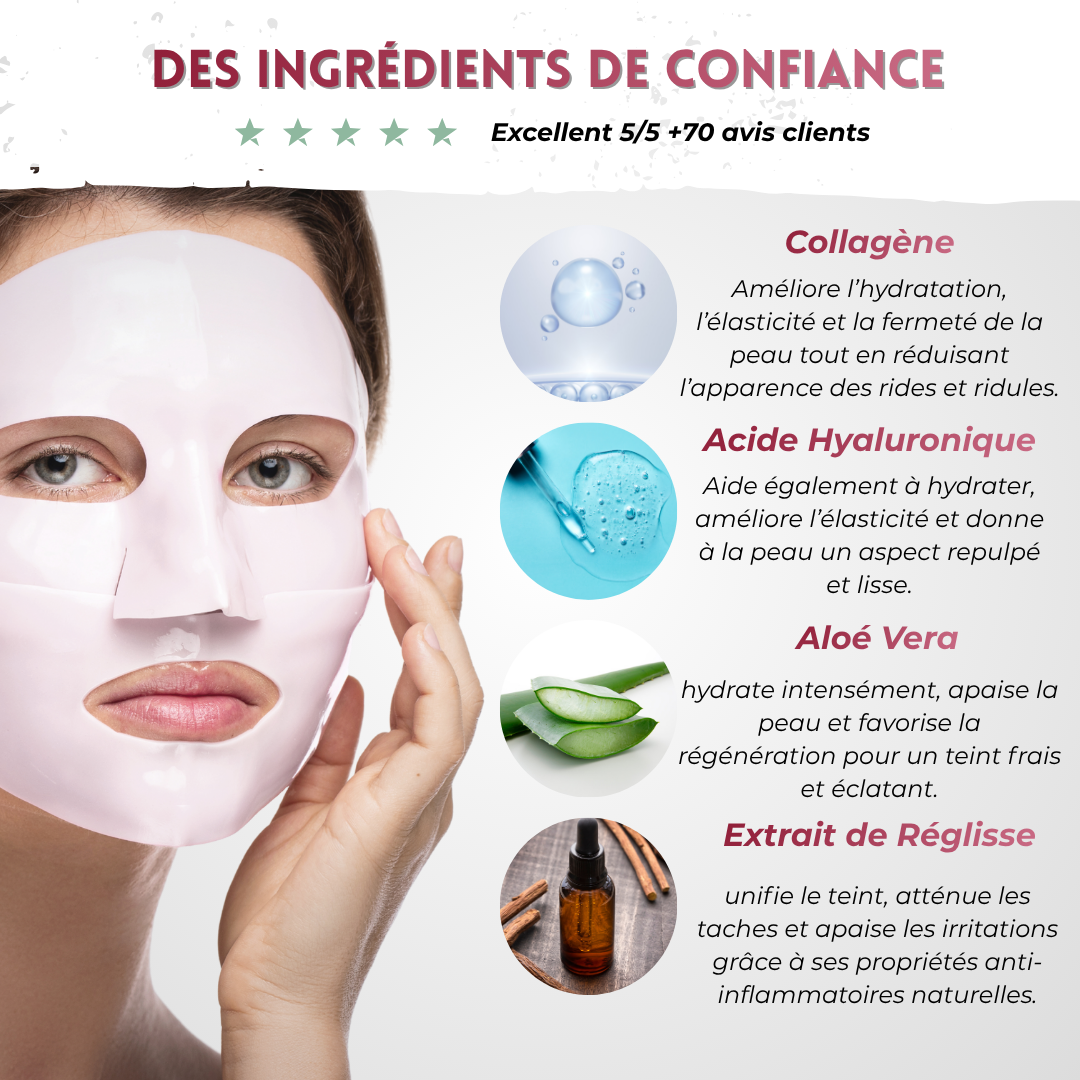 Image of Masque Bio-Collagène – Peau Repulpée & Lumineuse